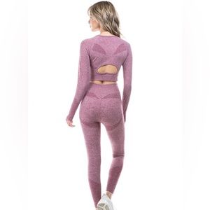 OTOS Mesh Triangle Front Seamless Active Set heather grey M